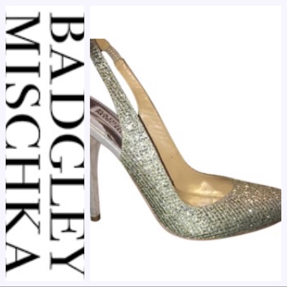 🌸🌸SUPER SALE🌸🌸 BADGLEY MISCHKA SILVER METALLIC SZ 9B